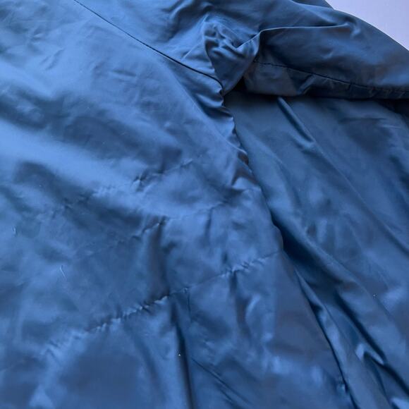 Vintage 80s NCAA Snap Nylon Bomber Jacket Navy Blue Varsity Athletic Coaches S - Picture 9 of 11